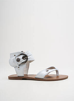 Tongs argent LPB pour femme