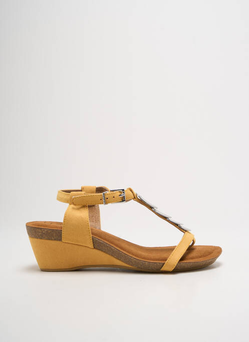 Sandales/Nu pieds jaune LPB pour femme