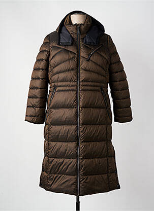 Doudoune poches a capuche marron REVER MILE femme