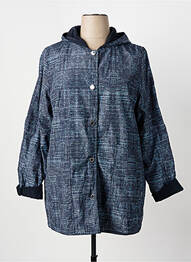 Imperméable manches longues a capuche bleu CONCEPT K femme
