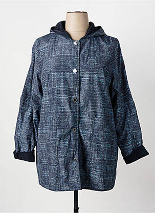 Imperméable poches a capuche bleu CONCEPT K femme