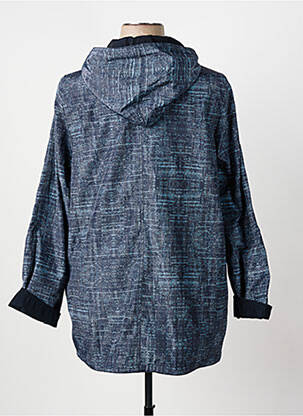 Imperméable manches longues a capuche bleu CONCEPT K femme