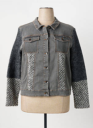Veste casual col chemisier gris GUY DUBOUIS femme