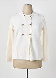 Gilet manches longues coupe cintrée blanc I.ODENA femme