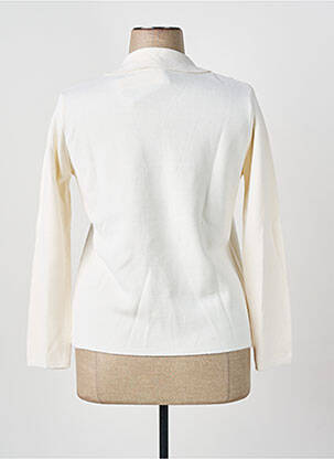 Gilet manches longues coupe cintrée blanc I.ODENA femme