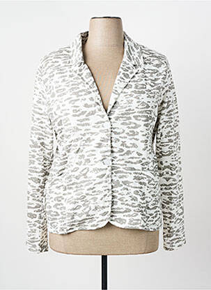 Veste casual col tailleur blanc ZIA BRAND femme