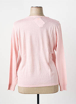 Gilet manches longues coupe cintrée rose I.ODENA femme