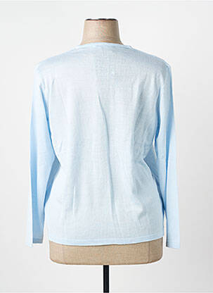 Gilet manches longues coupe cintrée bleu clair I.ODENA femme