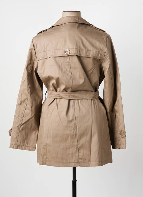 Trench finition intérieure doublée sans capuche marron DIDADI femme