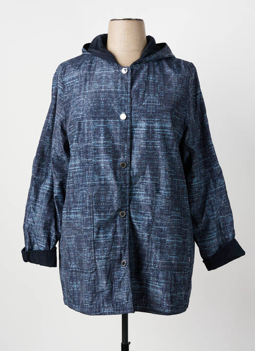 Imperméable manches longues a capuche bleu CONCEPT K femme