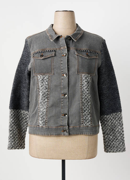 Veste casual col chemisier gris GUY DUBOUIS femme