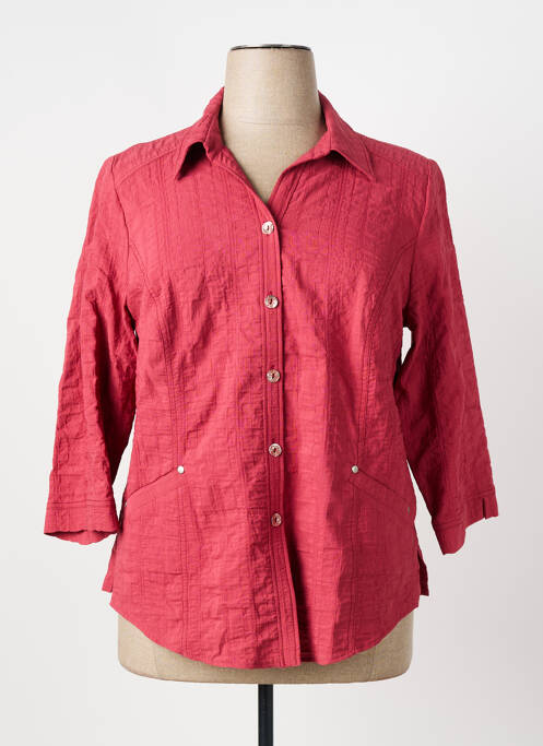 Veste casual col chemisier rouge GUY DUBOUIS femme