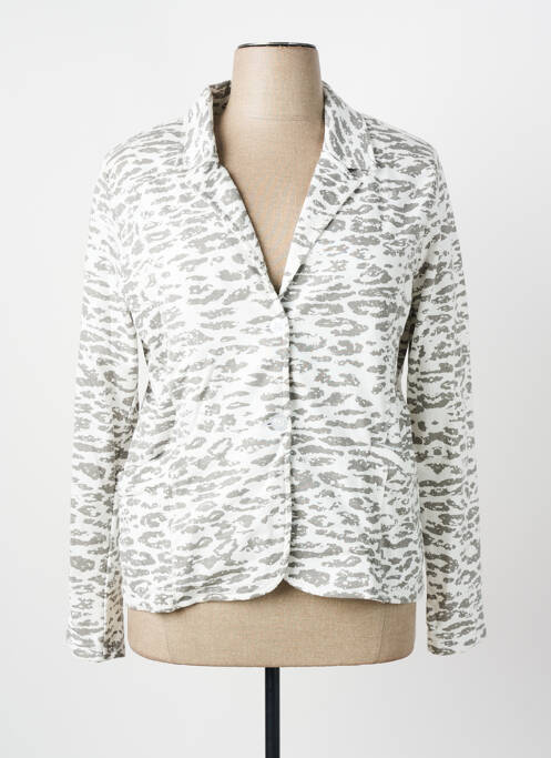 Veste casual col tailleur blanc ZIA BRAND femme