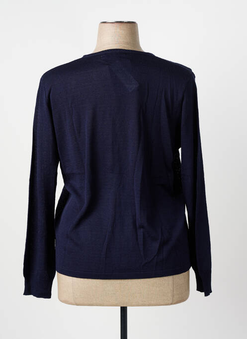 Gilet manches longues coupe cintrée bleu I.ODENA femme