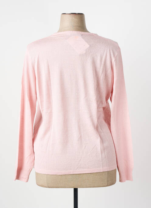 Gilet manches longues coupe cintrée rose I.ODENA femme