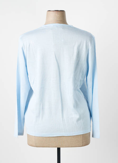 Gilet manches longues coupe cintrée bleu clair I.ODENA femme