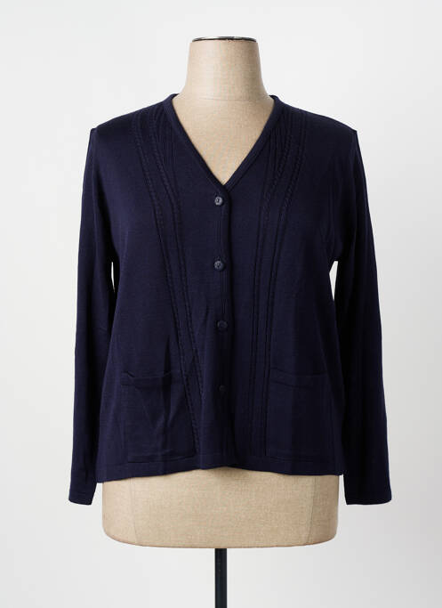 Gilet manches longues coupe cintrée bleu fonce I.ODENA femme