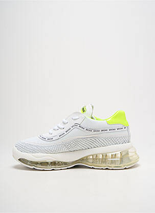 Baskets bout rond talon de 4 à 6cm blanc BRONX femme