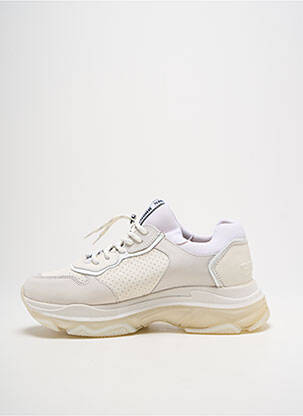 Baskets bout rond talon de 4 à 6cm beige BRONX femme