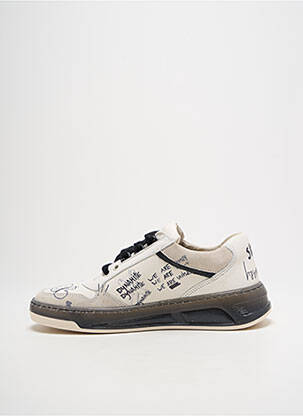 Baskets bout rond bout rond beige BRONX homme
