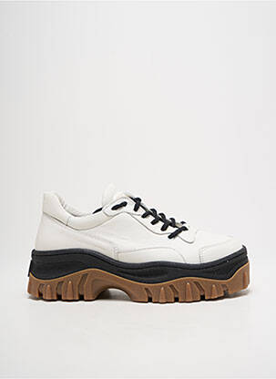 Baskets bout rond talon de 4 à 6cm blanc BRONX femme
