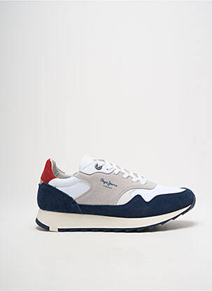 Baskets nubuck bout rond bleu PEPE JEANS homme