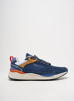 Baskets nubuck bout rond bleu PEPE JEANS homme