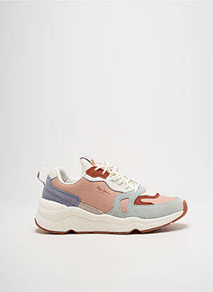 Baskets bout rond talon de 4 à 6cm rose PEPE JEANS femme