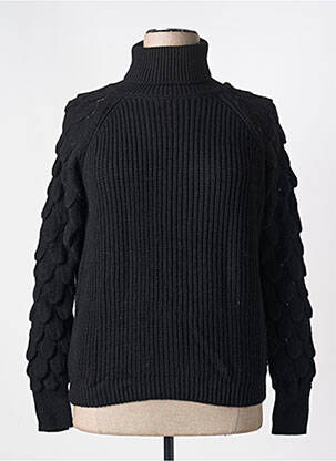 Pull col roulé coupe cintrée manches longues noir MERI & ESCA femme