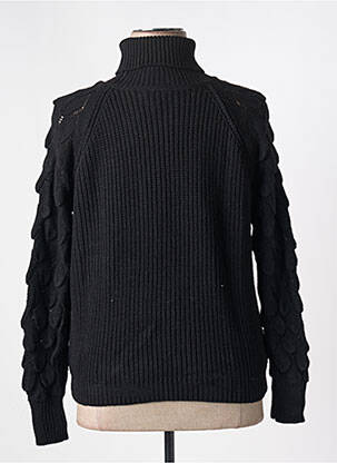 Pull col roulé coupe cintrée manches longues noir MERI & ESCA femme