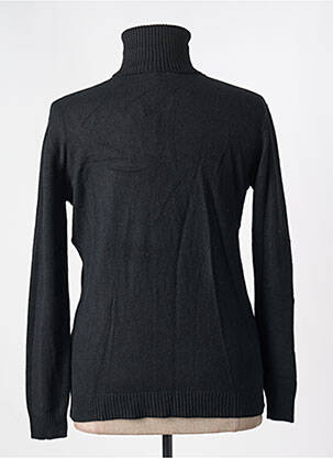 Pull col roulé coupe cintrée manches longues noir QUATRE VINGT JOURS femme