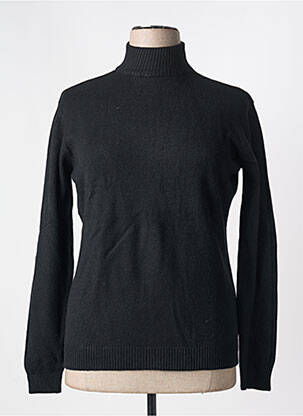 Pull coupe cintrée manches longues noir QUATRE VINGT JOURS femme