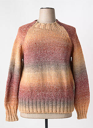 Pull coupe cintrée manches longues beige MISS & MISS femme