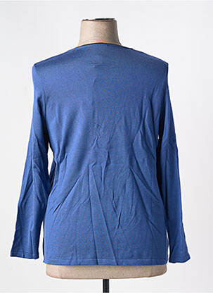 Pull coupe droite manches longues bleu GUY DUBOUIS femme