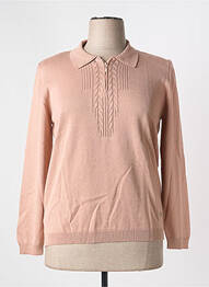 Pull resserrée sur le bas manches longues rose MINO MORA femme