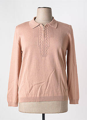 Pull resserrée sur le bas manches longues rose MINO MORA femme
