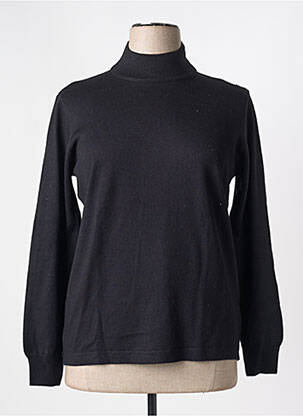 Pull coupe cintrée manches longues noir QUATRE VINGT JOURS femme