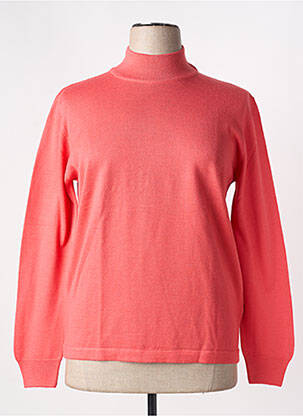 Pull coupe cintrée manches longues orange clair QUATRE VINGT JOURS femme