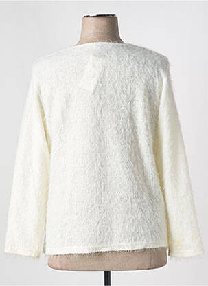 Pull coupe droite manches longues blanc MERI & ESCA femme