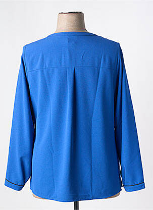 Blouse manches longues manches longues bleu GUY DUBOUIS femme