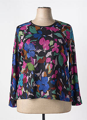 Pull coupe cintrée manches longues noir GRIFFON femme