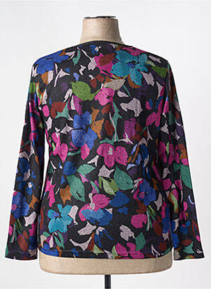 Pull coupe cintrée manches longues noir GRIFFON femme