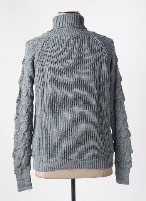 Pull col roulé coupe cintrée manches longues gris MERI & ESCA femme