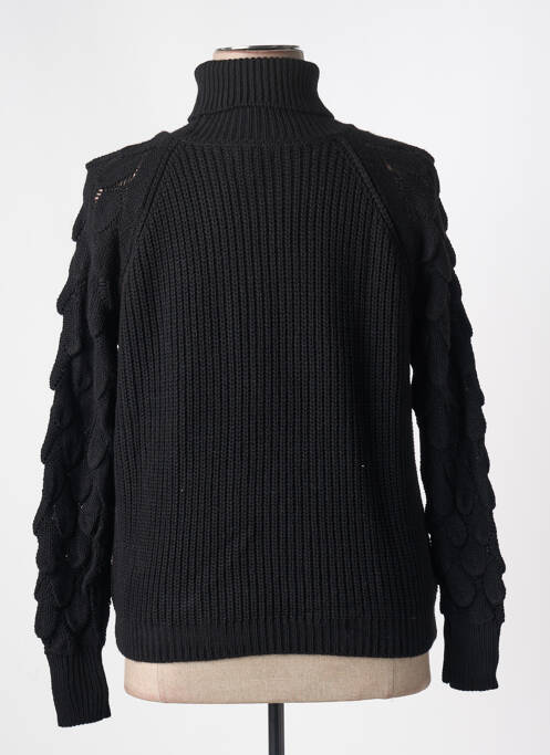 Pull col roulé coupe cintrée manches longues noir MERI & ESCA femme