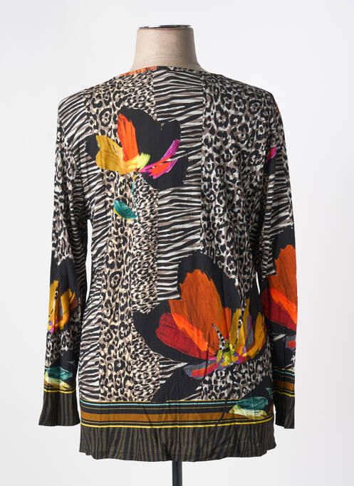 Top imprimé fantaisie manches longues noir MERI & ESCA femme