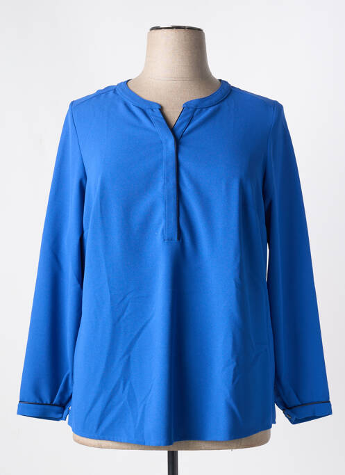 Blouse manches longues manches longues bleu GUY DUBOUIS femme