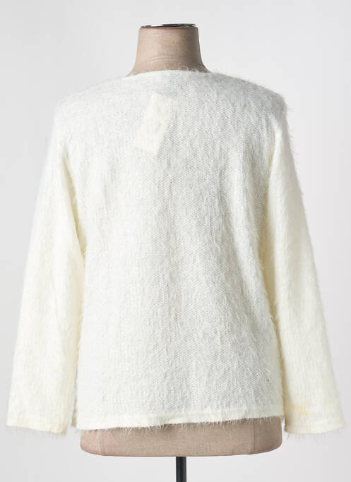 Pull col rond manches longues blanc MERI & ESCA femme