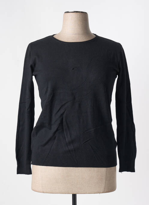 Pull coupe cintrée manches longues noir QUATRE VINGT JOURS femme