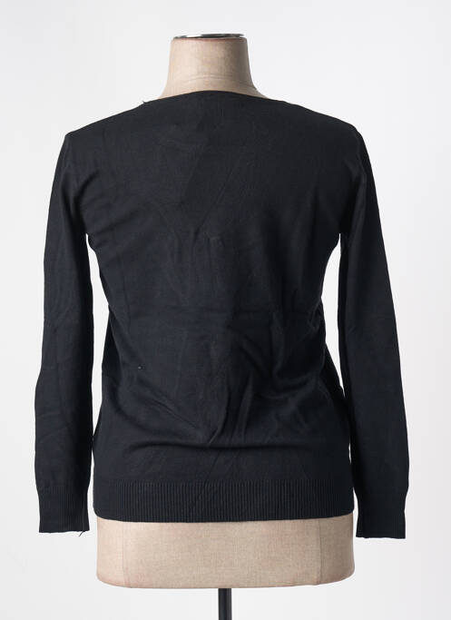 Pull coupe cintrée manches longues noir QUATRE VINGT JOURS femme