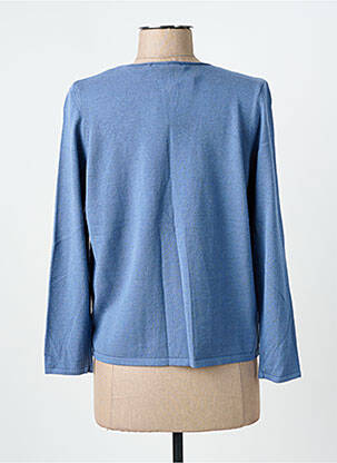 Gilet manches longues fermeture boutonnée sur le devant bleu I.ODENA femme